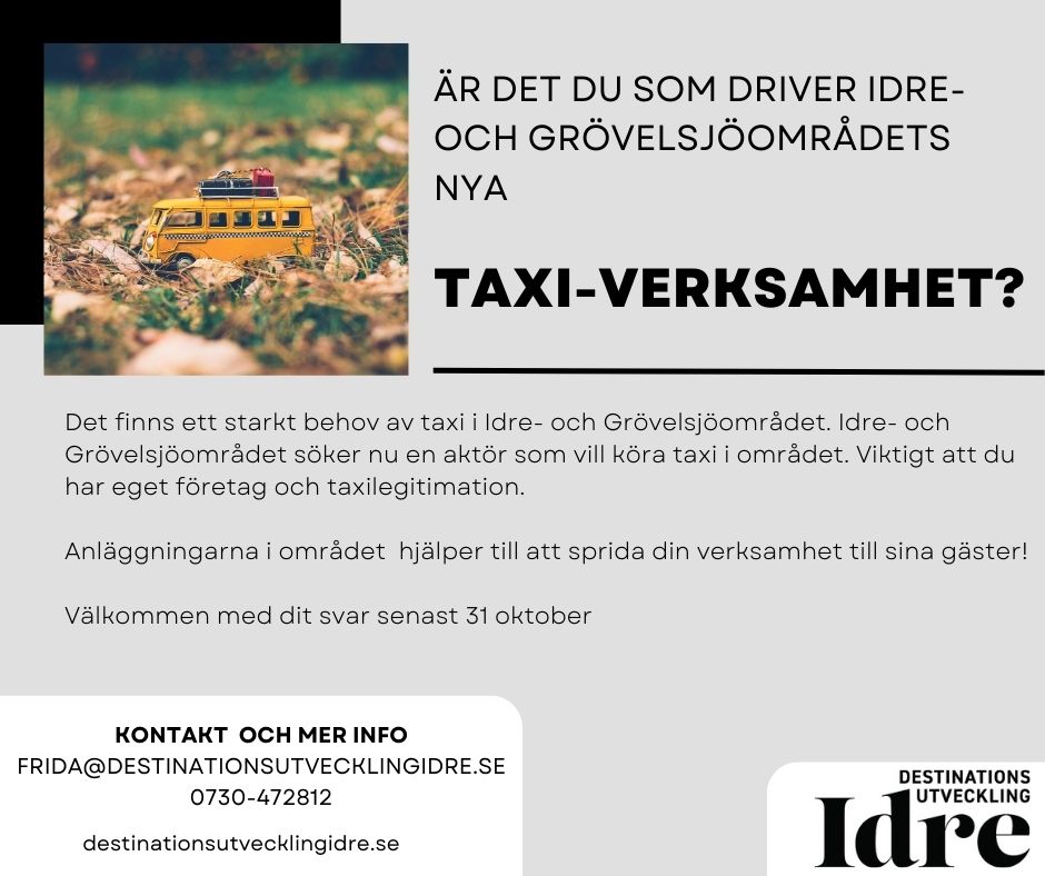 Grövelsjöområdets nya taxi-verksamhet?